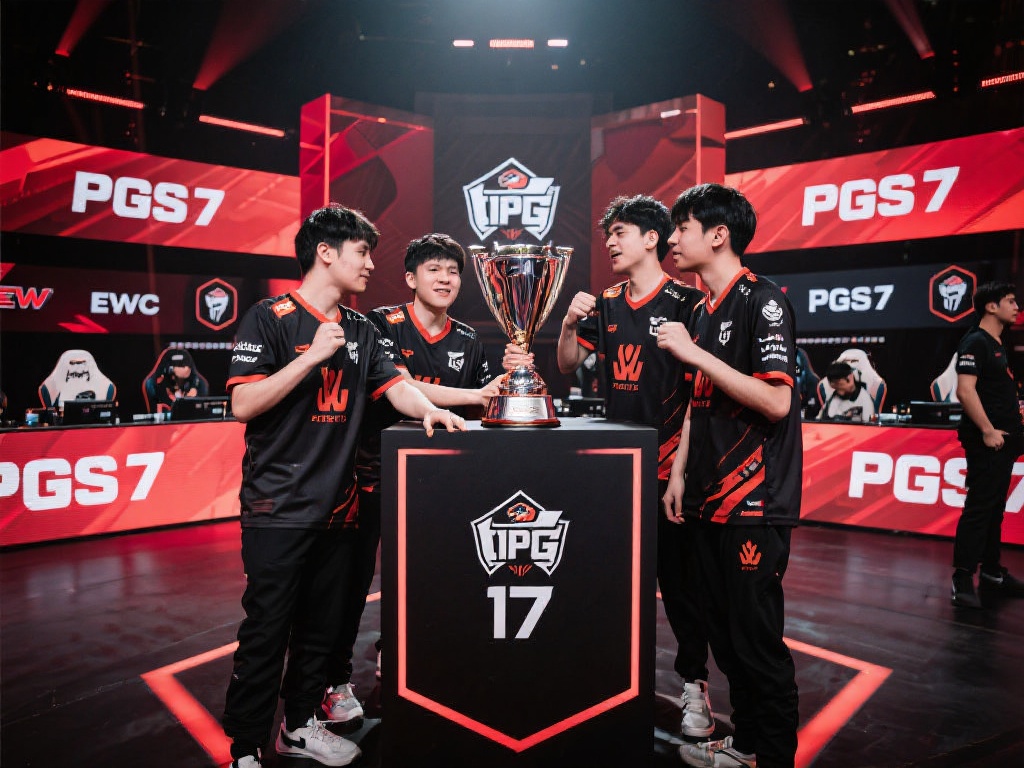 17战队PGS7夺冠后直通沙特EWC及PGC,荣耀不止奖金! PGS7赛事的竞争异常激烈,每支参赛战队